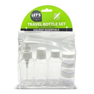 Lets Travel Bottle Set With Clear Bag