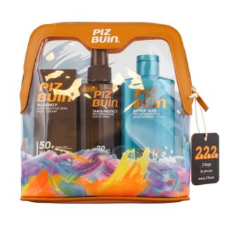 Piz Buin 3Pk SPF And Aftersun Gift Set Travel Bag