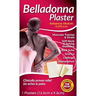 Belladonna Plaster Small 2 Pack - 12.5cm x 9.5cm