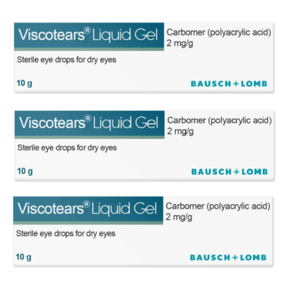Viscotears Liquid Gel For Dry Eyes - 10g - 3 Pack