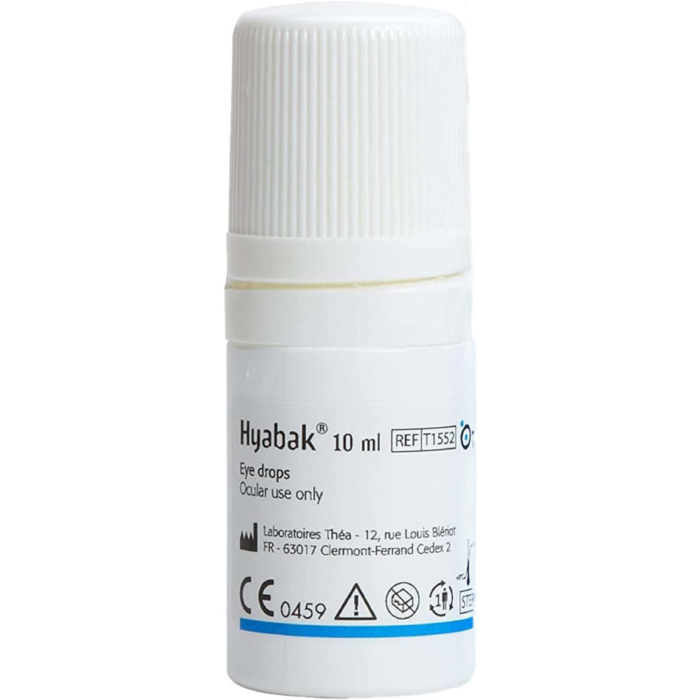 3 x Hyabak 10ml Eye Drops Hypotonic For Dry Eyes Spectrum Thea Preservative  Free