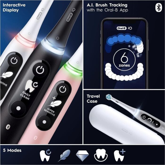 Buy Oral-B iO6 Black Lava & Pink Sand (Duo Pack)